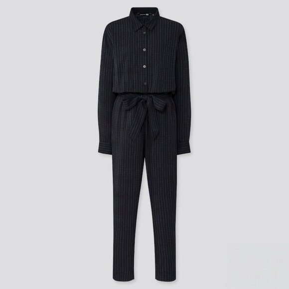 Uniqlo x Marimekko Long Sleeve Jumpsuit in Navy - NWT sz Medium - Picture 1 of 7